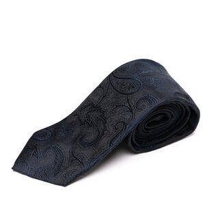 Calibrate Men Silk Paisley Tie Black 2211